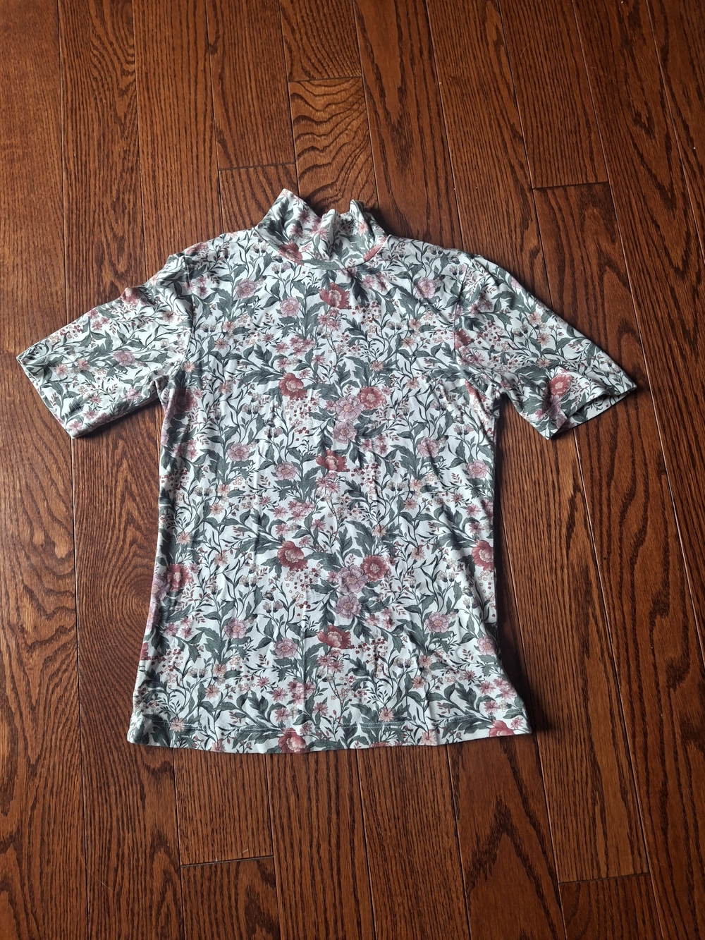 Floral Mock Neck Top. Frank & Oak.